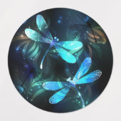 Meer gloeiende libellen labels (Design 1)