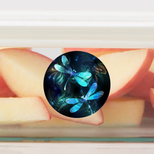 Meer gloeiende libellen labels (Aangebracht)