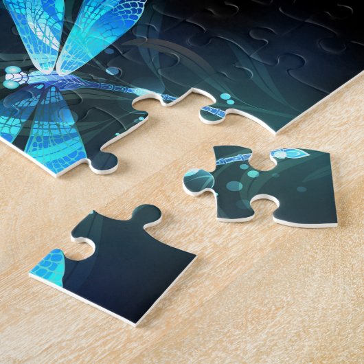 Meer gloeiende libellen legpuzzel (Zijkant)