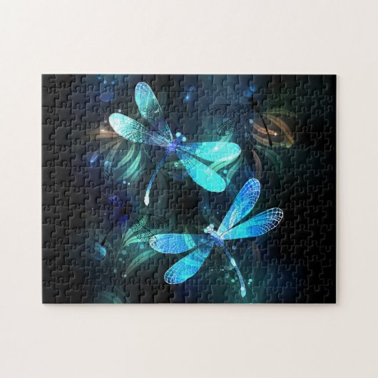 Meer gloeiende libellen legpuzzel (Horizontaal)