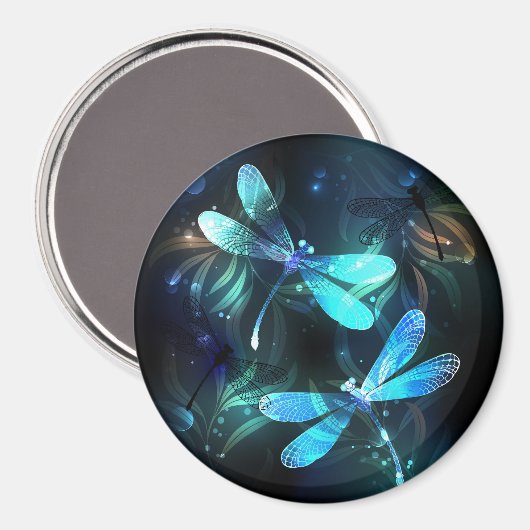 Meer gloeiende libellen magneet (Voorkant / Achterkant)
