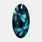 Meer gloeiende libellen metalen ornament (Voorkant Rechts)