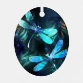 Meer gloeiende libellen metalen ornament (Achterkant)