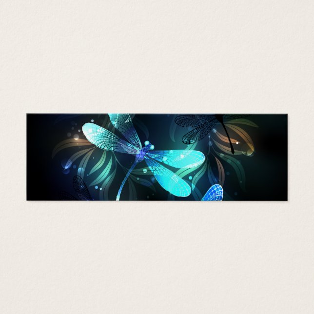 Meer gloeiende libellen mini visitekaartjes (Voorkant)