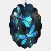 Meer gloeiende libellen ornament kaart (Links)