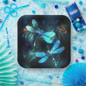 Meer gloeiende libellen papieren bordje (Feest)