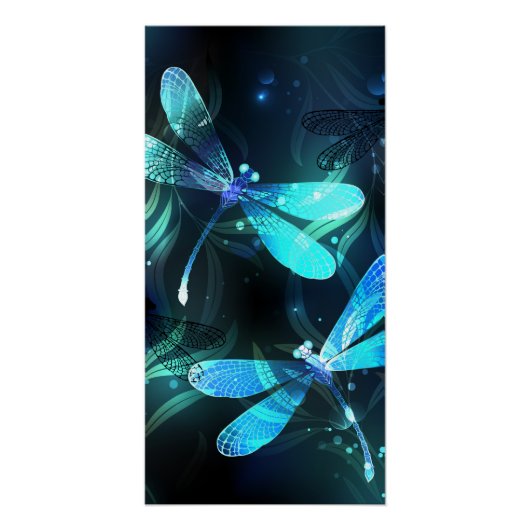 Meer gloeiende libellen perfect poster (Voorkant)