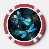 Meer gloeiende libellen poker chips (Achterkant)