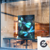 Meer gloeiende libellen raamsticker (Cafe Raam)