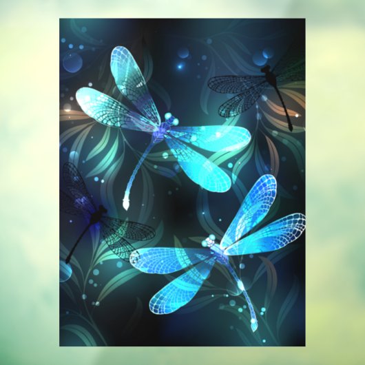 Meer gloeiende libellen raamsticker (Vel 3)