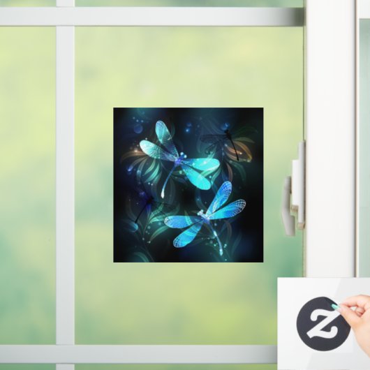 Meer gloeiende libellen raamsticker (Huis)