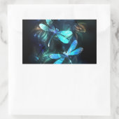 Meer gloeiende libellen rechthoekige sticker (Tas)