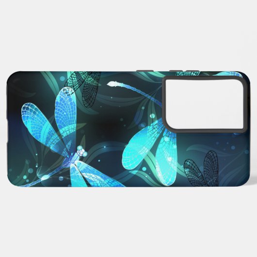 Meer gloeiende libellen samsung galaxy hoesje (Linkerkant)