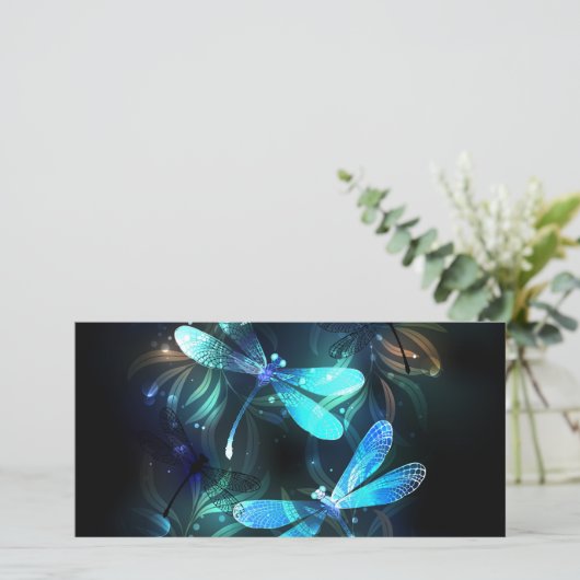 Meer gloeiende libellen save the date (Staand voorkant)