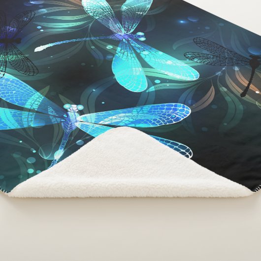 Meer gloeiende libellen sherpa deken (3/4)