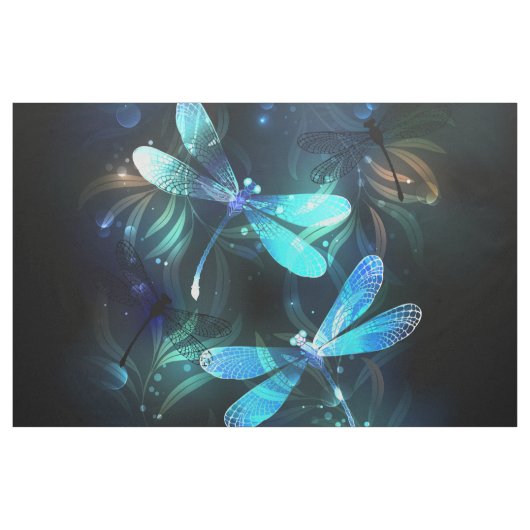 Meer gloeiende libellen stof (Yard (91,4 cm))