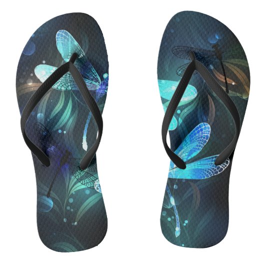 Meer gloeiende libellen teenslippers (Voetbed)
