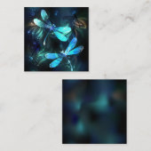 Meer gloeiende libellen vierkante visitekaartje (Voorkant / Achterkant)