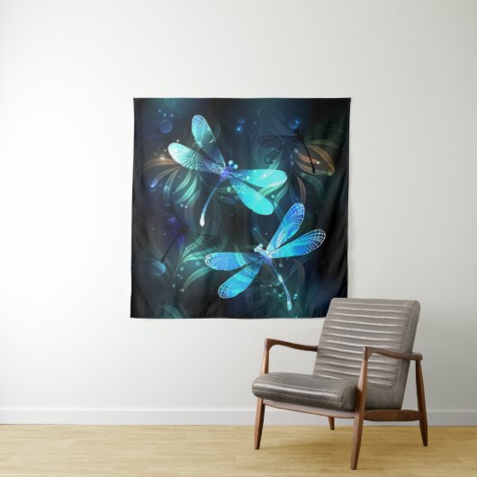 Meer gloeiende libellen wandkleed (In Situ (horizontaal))
