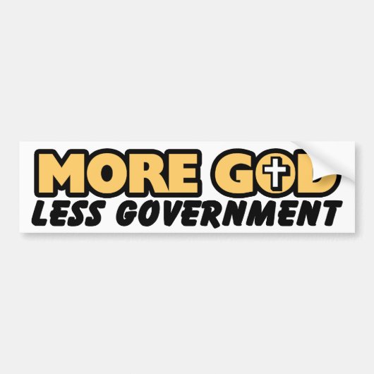 MEER GOD BUMPERSTICKER (Voorkant)