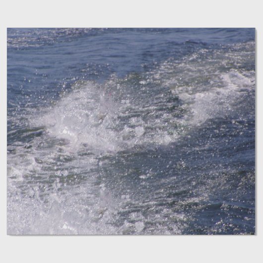 Meer golven cadeaupapier (Vlak)