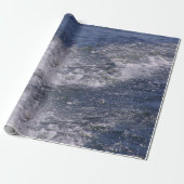 Meer golven cadeaupapier (Uitgerold)