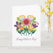 Meer grappige Floral Happy Moederdag Kaart (Gele Bloem)