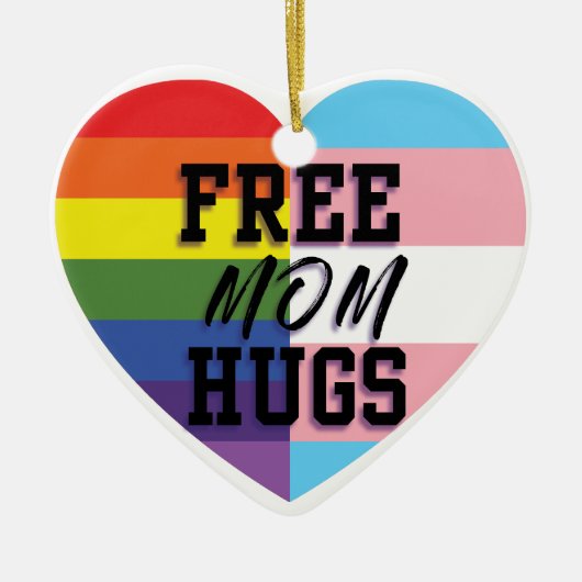 Meer gratis mam-hugs! keramisch ornament (Voorkant)