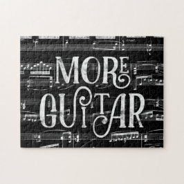 Meer Guitar Chalkboard - Black White Music Legpuzzel