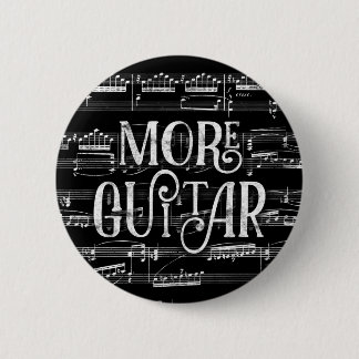 Meer Guitar Chalkboard - Black White Music Ronde Button 5,7 Cm