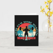 Meer Gym Meer Spieren Bodybuilding Venice Beach Me Kaart (Gele Bloem)