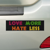 Meer haat minder bumpersticker (Op auto)