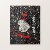 Meer Hawaii Beach Coral Heart Rock foto Legpuzzel (Verticaal)