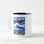 Meer heek tweekleurige koffiemok (Voorkant links)