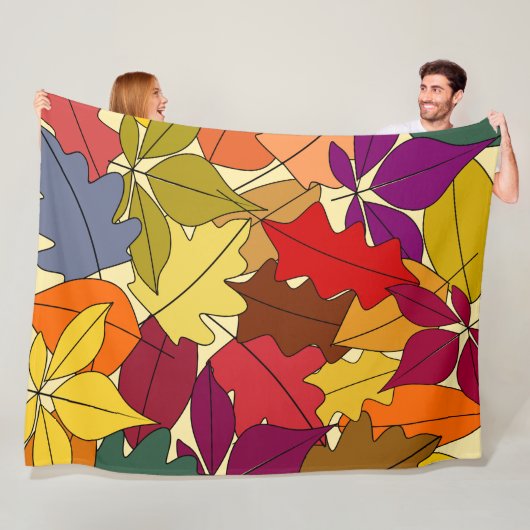 Meer herfst lekt fleece deken (In situ)