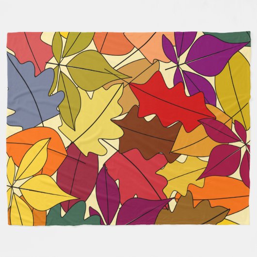 Meer herfst lekt fleece deken (Voorkant (Horizontaal))