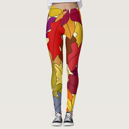Meer herfst lekt leggings (Voorkant)