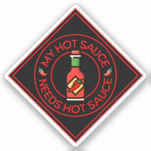 Meer hete saus sticker