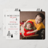 Meer hier dit jaar Foto geboorteaankondiging Aankondiging (Voorkant / Achterkant)