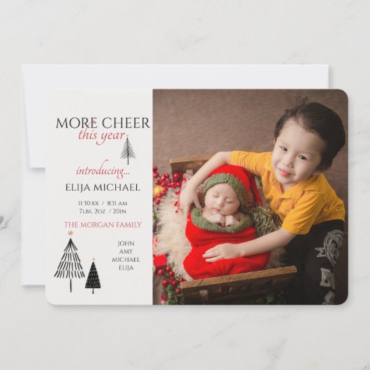 Meer hier dit jaar Foto geboorteaankondiging Aankondiging (Voorkant)