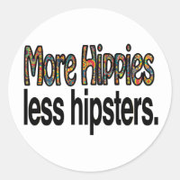 Meer Hippies Minder Hipsters Sticker