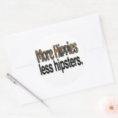 Meer Hippies Minder Hipsters Sticker (Envelop)