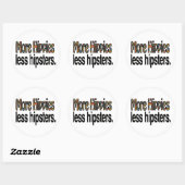 Meer Hippies Minder Hipsters Sticker (Vel)