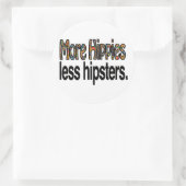 Meer Hippies Minder Hipsters Sticker (Tas)