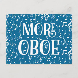 Meer hobo - Blauwe witte muziek Briefkaart