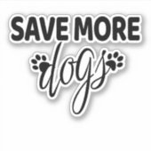 Meer honden opslaan - Dog Rescue Sticker (Voorkant)