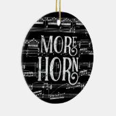 Meer Horn Chalkboard - Black White Music Keramisch Ornament (Rechts)