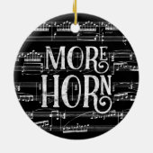 Meer Horn Chalkboard - Black White Music Keramisch Ornament (Achterkant)