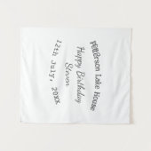 Meer huis strand gelukkige verjaardag voeg naam da wandkleed (Voorkant (horizontaal))