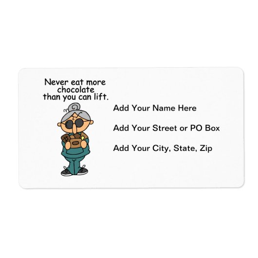 Meer Humor van de Chocolade Etiket (Voorkant)